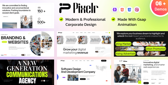 Pixelr - Creative Agency & Portfolio HTML Template