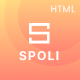 Spoli - Personal Portfolio Resume Template - ThemeForest Item for Sale